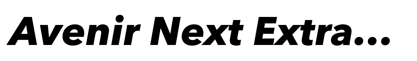 Avenir Next ExtraBold Italic